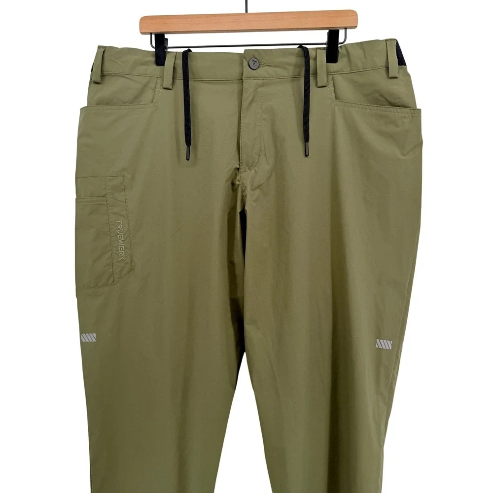 Truewerk Cloud Pant Mens 2XL Olive Green Lightweight Stretch Technical Workwear